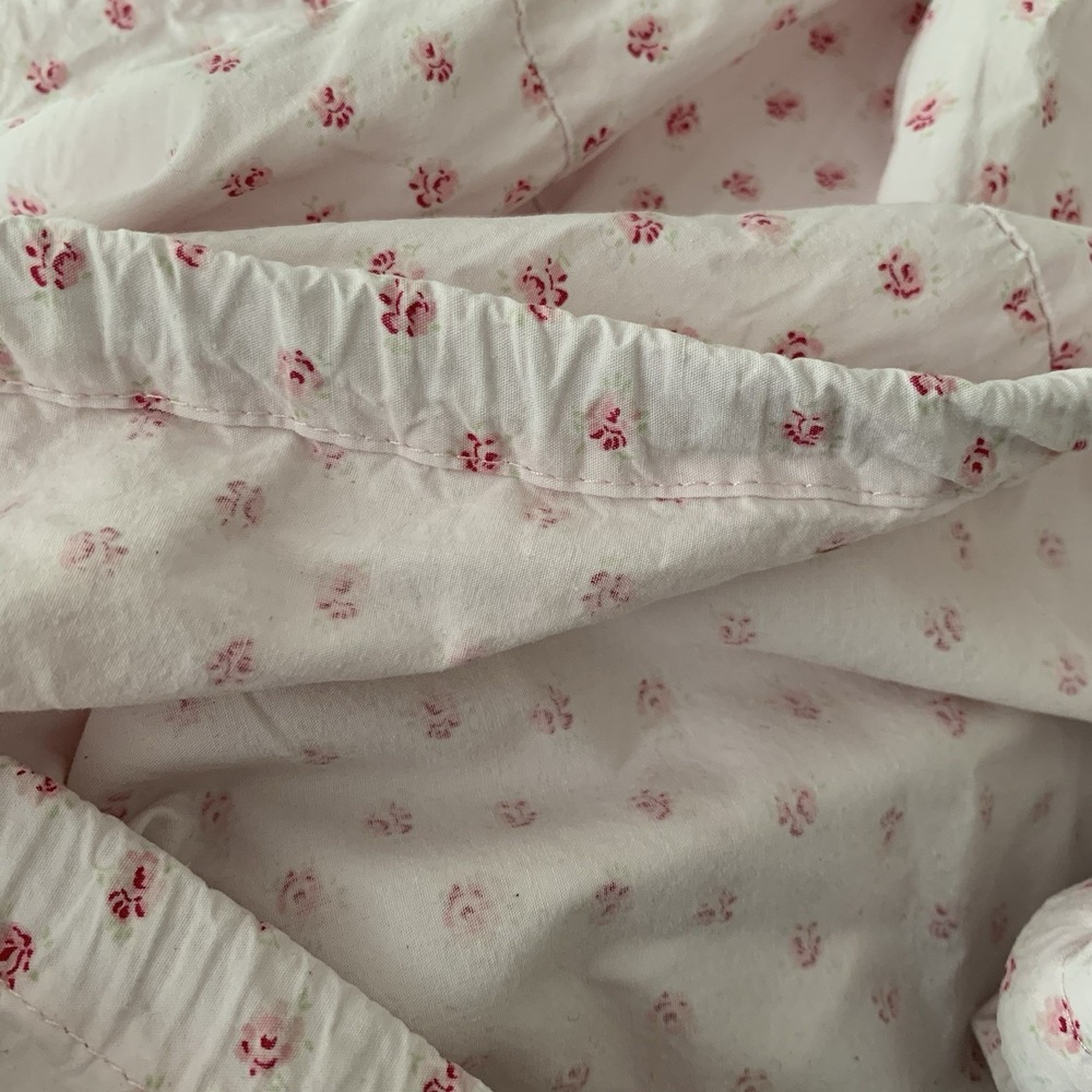 Rachel Ashwell Simply Shabby Chic Pink Rosebud Mon Amie Fitted & Flat sheet Twin - Picture 6 of 8